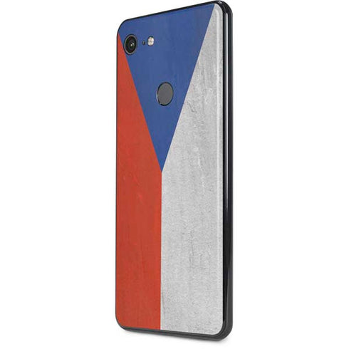 Czech Republic Flag Distressed Google Pixel 3 XL Skin